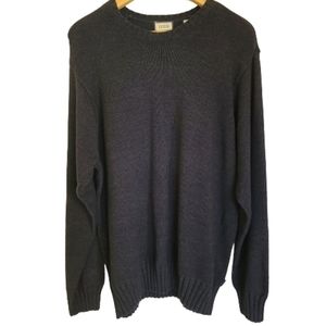 Izod Cotton Sweater Grey Men's Large